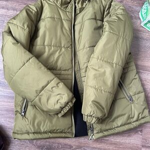 Olive Green Puffer Jacket